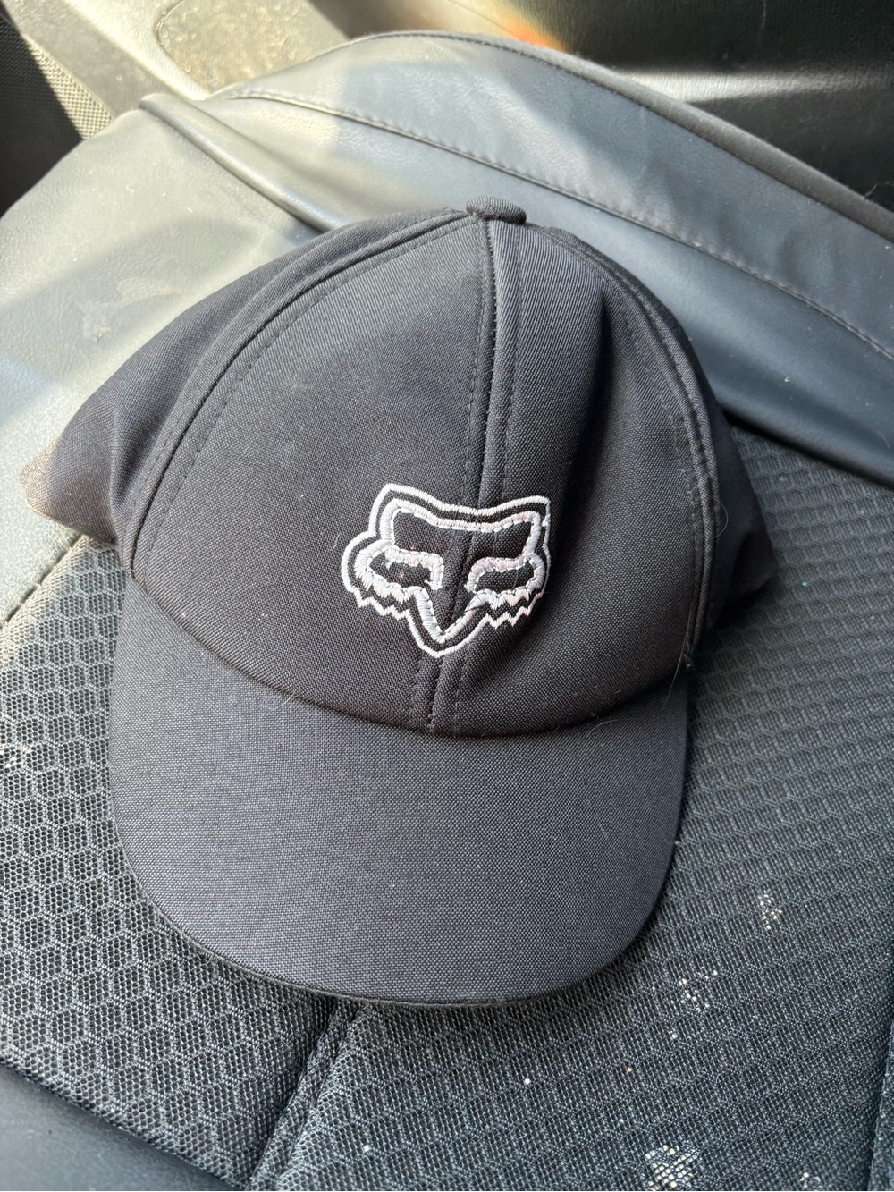 Fox Black Cap with White Fox Head Logo